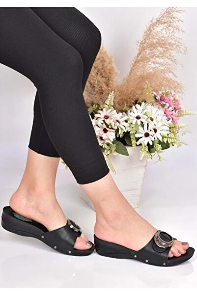 KOCAMANLAR Aryan 68-788 Gel Heel Spur Special Dr.Tavsiyeli Papuci ortopedici pentru femei NEGRI