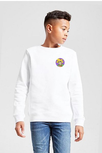 Tshirthane Hanorac Beyblade Max Bladebreakers alb pentru copii cu 2 fire