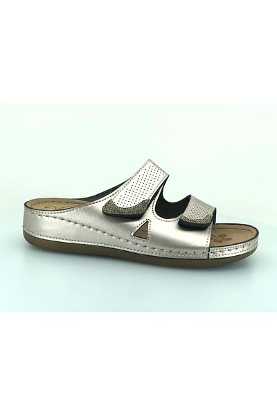 CARLAVERDEE Carlaverde 5981.препоръчани от др. Ортопедични дамски чехли, сребърни