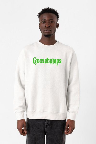 Tshirthane Ανδρικό φούτερ Goosebumps Lettern White 2ip