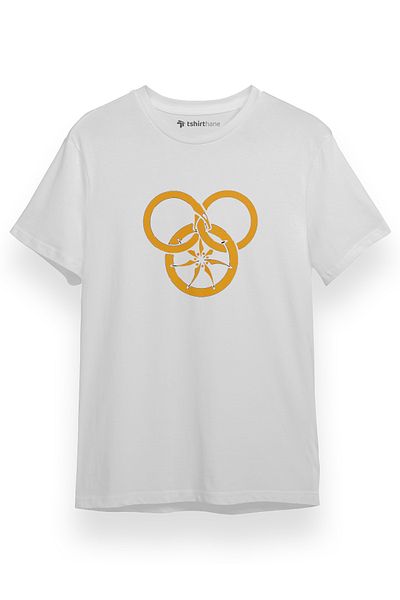 Tshirthane Ανδρικό μπλουζάκι με λευκό κοντομάνικο λογότυπο The Wheel Of Time