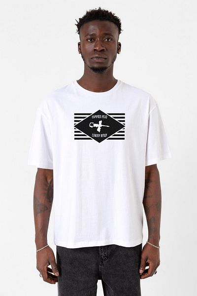 Tshirthane Ανδρικό μπλουζάκι Cowboy Bebop Hammer Head White Oversize
