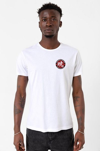 Tshirthane One Piece Anime Ninja OrgN.s White Men's Bicycle Collar T-shirt