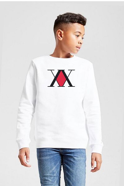 Tshirthane Φούτερ Hunter x Hunter Anime με λογότυπο White Child 2ip