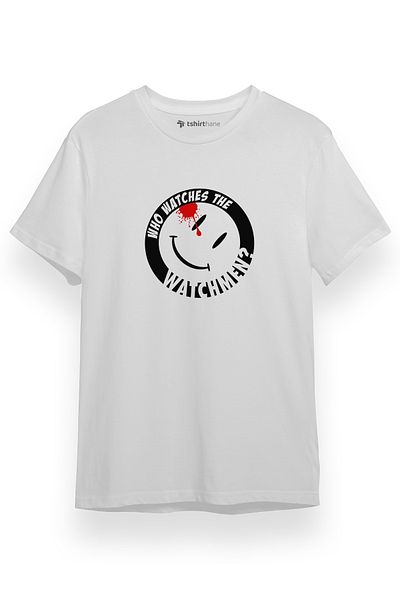 Tshirthane Watchmen Who Watches The Watchmen Λευκό κοντομάνικο ανδρικό μπλουζάκι