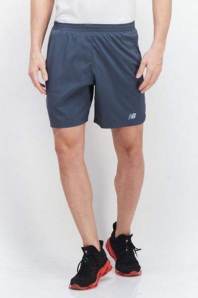 New Balance Men Athletic Fit Drawstring Running Shorts, Dark Grey