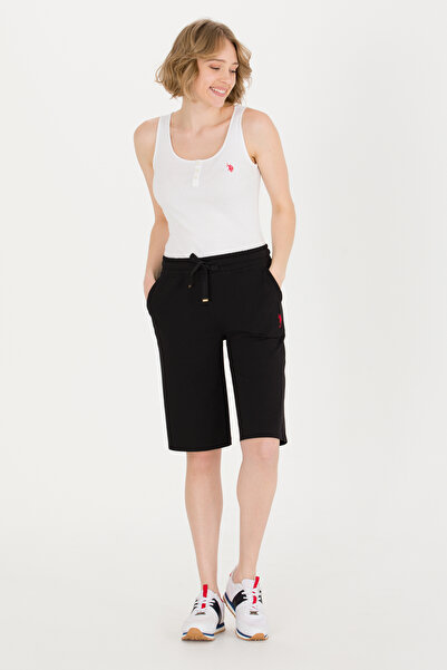 U.S. Polo Assn. Kadın Siyah Örme Şort 50262607-vr046