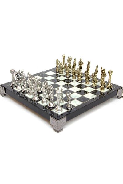 NVZ Marble Colored Chess Plate and Set - Decorative and Gift