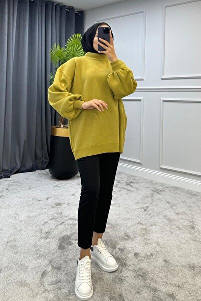 Şule Giyim Πλεκτό πουλόβερ με μισό λαιμό λαιμό