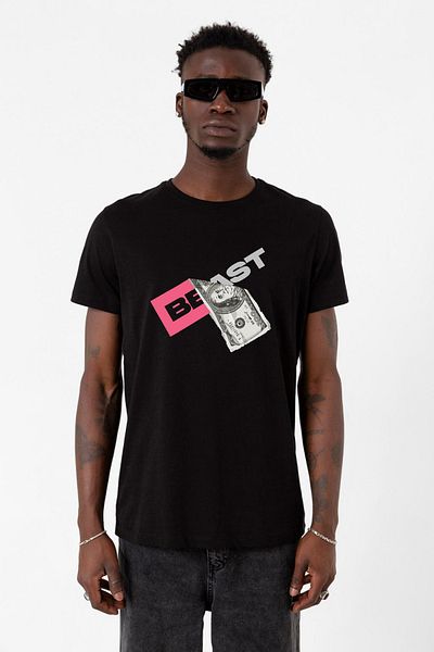 Tshirthane Ανδρικό μπλουζάκι Mr Beast Dollar Bill Black