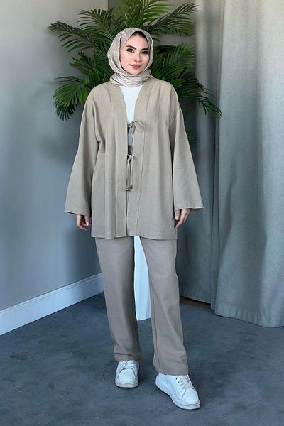 HAZA MODA مجموعة سولين المزدوجة من المنك