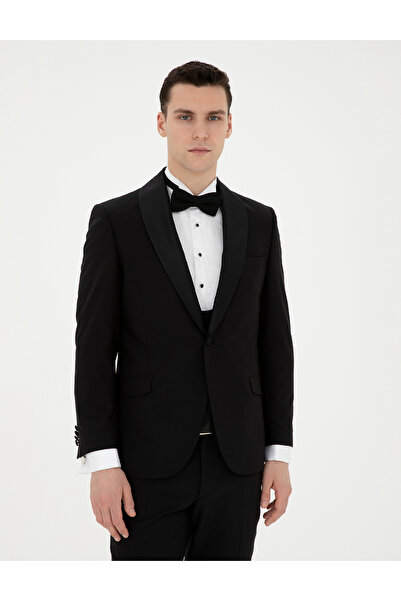 Pierre Cardin Siyah Ex. Slim Fit Yelekli Smokin 50288078-VR046