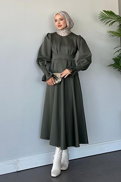 Hazamoda طقم بدلة تنورة كاكي إيزابيل