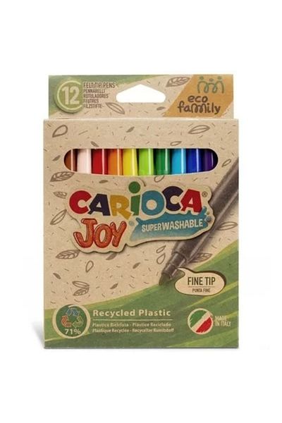 CARIOCA Eco Family - 12-Piece Jumbo Washable Pen Set