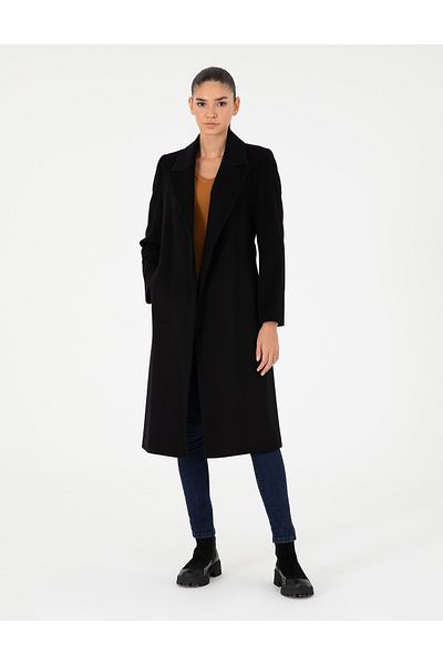 Pierre Cardin Black Cashmere Coat 50297319-Vr046