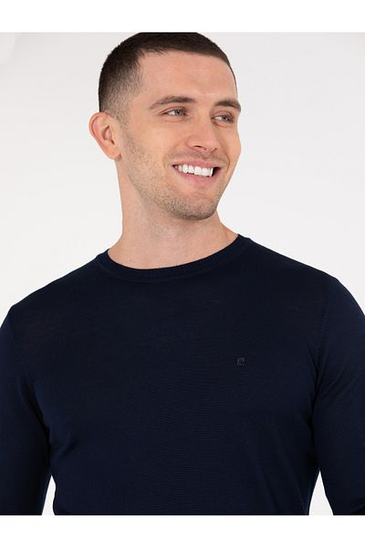 Pierre Cardin Λαδί Slim Fit Πουλόβερ Μακριά Γραμμή από Μίγμα Μαλλιού 50257301-vr033