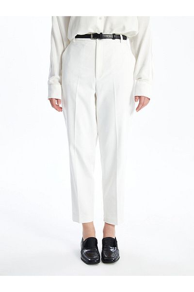 LC Waikiki Γυναικείο παντελόνι LCW Comfortable Fit με ζώνη μέσης