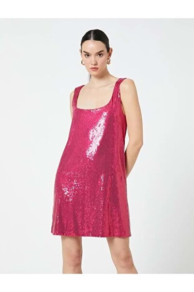 Koton Kadın Giyim Elbise 3SAK80059FK Pembe Pembe