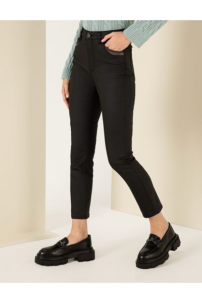 Pierre Cardin Black Pocket Detailed Slim Fit Sports Trousers 50254381 -Vr046