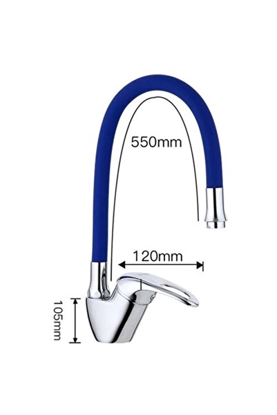 Epilons Mix Swan Kitchen Sink Faucet with Colorful Movable Head Purple