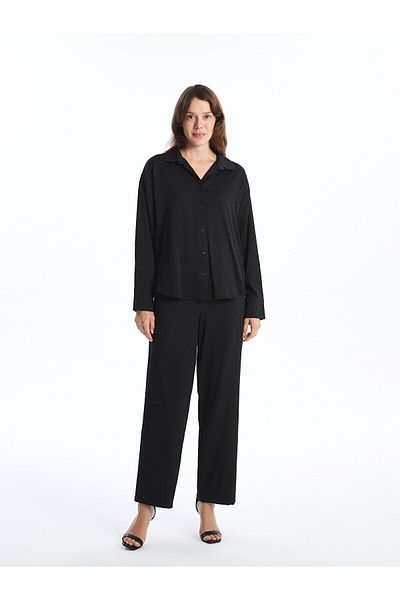 LC Waikiki Lcw Elastic Waist Patterned Satin Women's Trousers