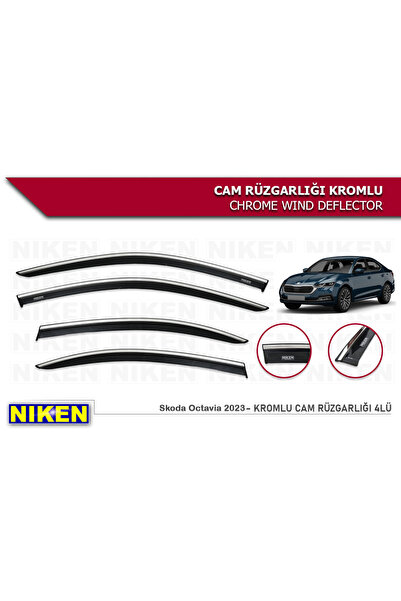 Niken Skoda Octavia 2023 ve Sonrası  Kromlu Cam Rüzgarlığı