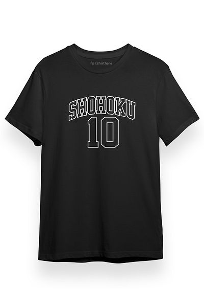 Tshirthane Slam Dunk Shohoku Μπλουζάκι Μαύρο κοντομάνικο ανδρικό μπλουζάκι
