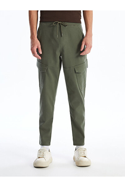 LC Waikiki Khaki Elastic Waist Men's Cargo Pants
