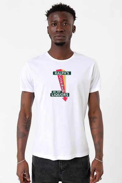 Tshirthane Ανδρικό μπλουζάκι Fargo Ralph's Corner Diner White Oversize