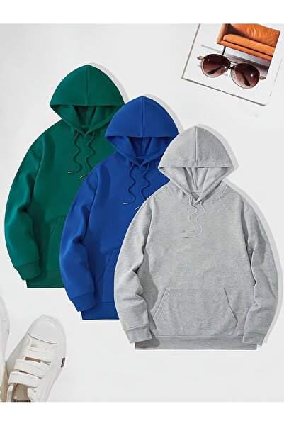 Lider Leather Bărbați Femei Unisex Oversize Confortabil și lejer Hanorac de i...