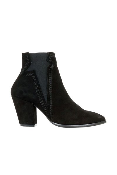Bueno Shoes Cizme de dama din piele intoarsa neagra - Tocuri inalte, Model 01wr5001
