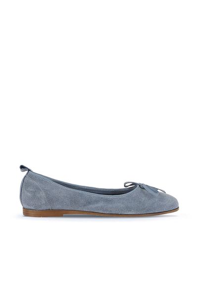 Bueno Shoes Kék velúr-bőr női balerinák 01wy6004