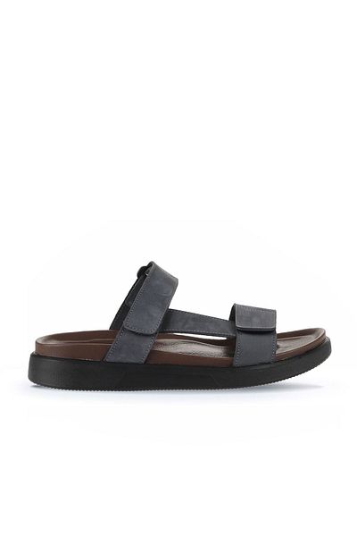 Bueno Shoes Antrasit Nubuk Erkek Düz Terlik 11t23345