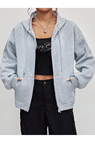 Lider Leather cu glugă SWEATSHIRT OVERSIZE CU FERMĂ