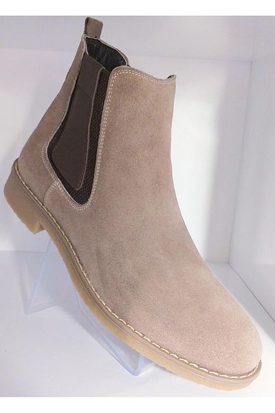 BAGSSHOES Htc2023k-005 Men's Genuine Suede Leather Thermo Sole Chelsea Boots