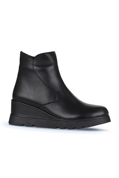 Bueno Shoes Cizme de damă din piele cu toc cu pană - negru 01wz7201