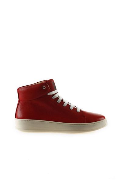 Bueno Shoes Men's Sports Boots - Red Leather, 01ms12402 Model