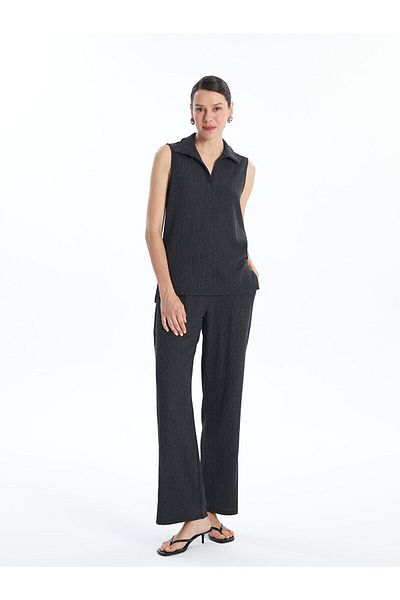 LC Waikiki Lcw Elastic Waist Straight Wide Leg Women's Trousers