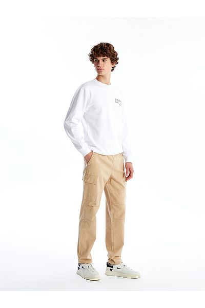 LC Waikiki Pantaloni cargo pentru bărbați din Gabardine, cu potrivire confortabilă