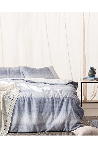 Madame Coco Adelya Double Crepe Printed Duvet Cover Set - Blue