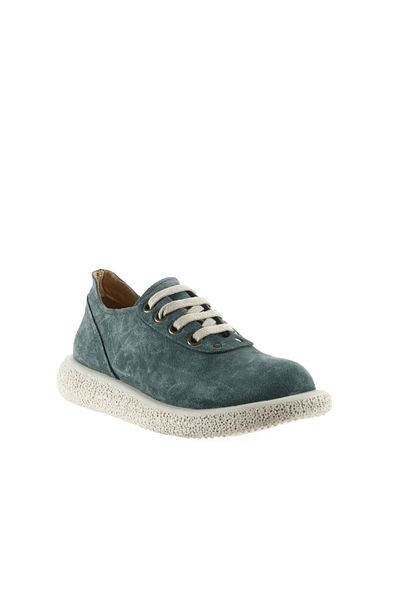 Bueno Shoes Pantofi plati dama din piele intoarsa verde - 01wu8904