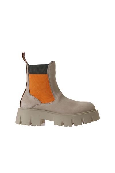 Bueno Shoes Μπεζ Δερμάτινες Γυναικείες Μπότες - 01wv4613