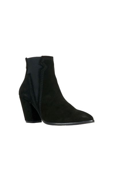 Bueno Shoes Cizme de dama din piele intoarsa neagra - Tocuri inalte, Model 01wr5001