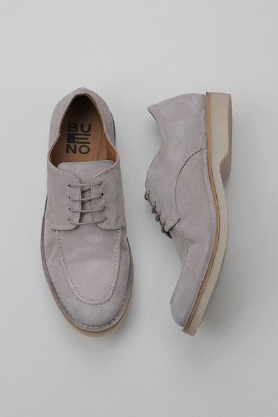 Bueno Shoes Ανδρικά γκρι σουέντ κλασικά παπούτσια - 10m00741
