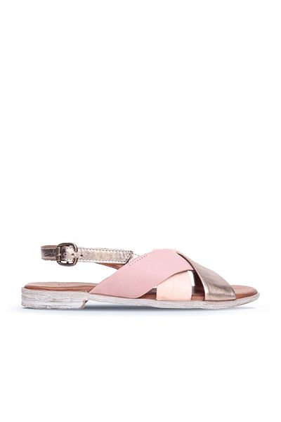 BUENO Shoes Pudra Multi Deri Kadın Sandalet 01wn5010