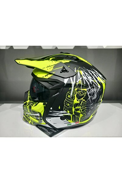 Sway KASK SWAY X1-X SEUL BLACK/YELLOW ÇENE ÇIKAN
