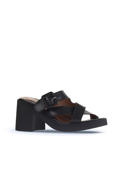 Bueno Shoes Μαύρα Khv Δερμάτινα Γυναικεία Παπούτσια με τακούνι - 01wa1701