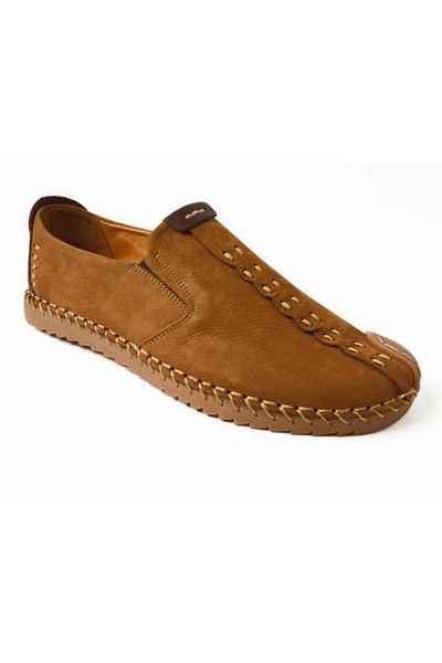 JAMES FRANCO Jf-4622 Ανδρικά παπούτσια από γνήσιο δέρμα Nubuck με ραμμένα ραφές