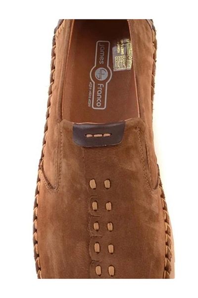 JAMES FRANCO Jf-4622 Ανδρικά παπούτσια από γνήσιο δέρμα Nubuck με ραμμένα ραφές