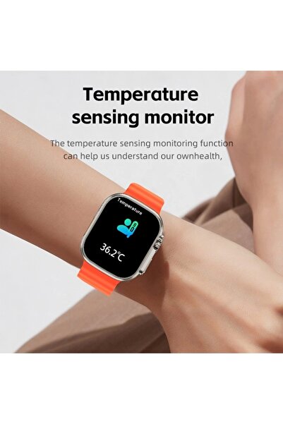 Epilons Ws28 Ultra 49mm Siri Tansiyon Ateş Nabız Ölçer Akıllı Saat